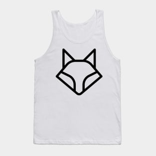 Fox, black line Tank Top